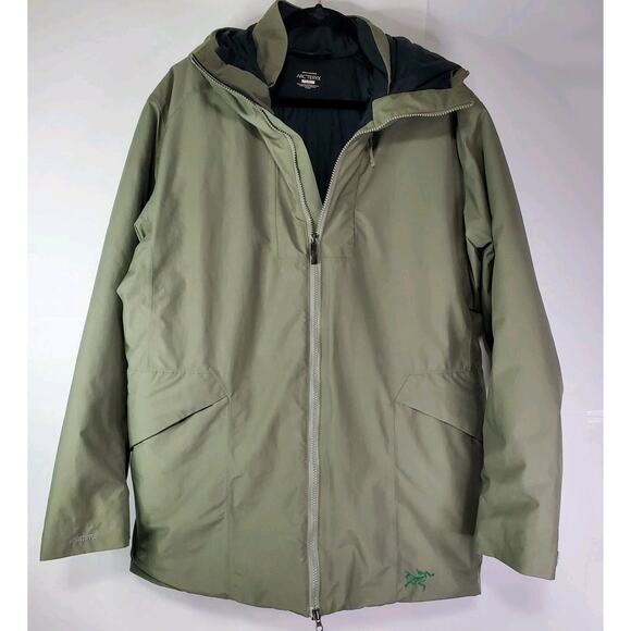 Arc'Teryx Khuno Parka Jacket Goretex Coreloft Green Large Windstopper - Picture 1 of 16